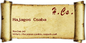 Hajagos Csaba névjegykártya